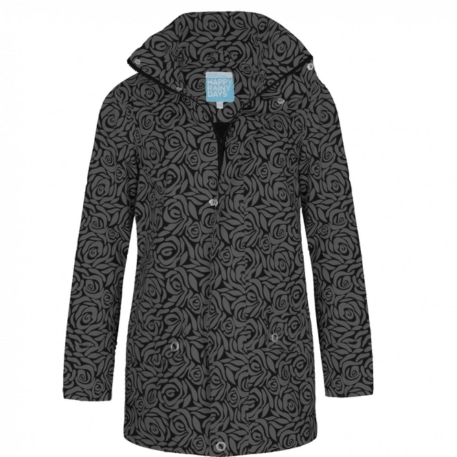 Raincoat Happy Rainy Days Jacket Bonny Black