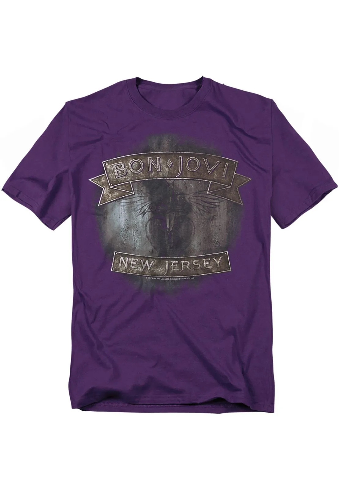 Bon Jovi New Jersey T Shirt, Purple