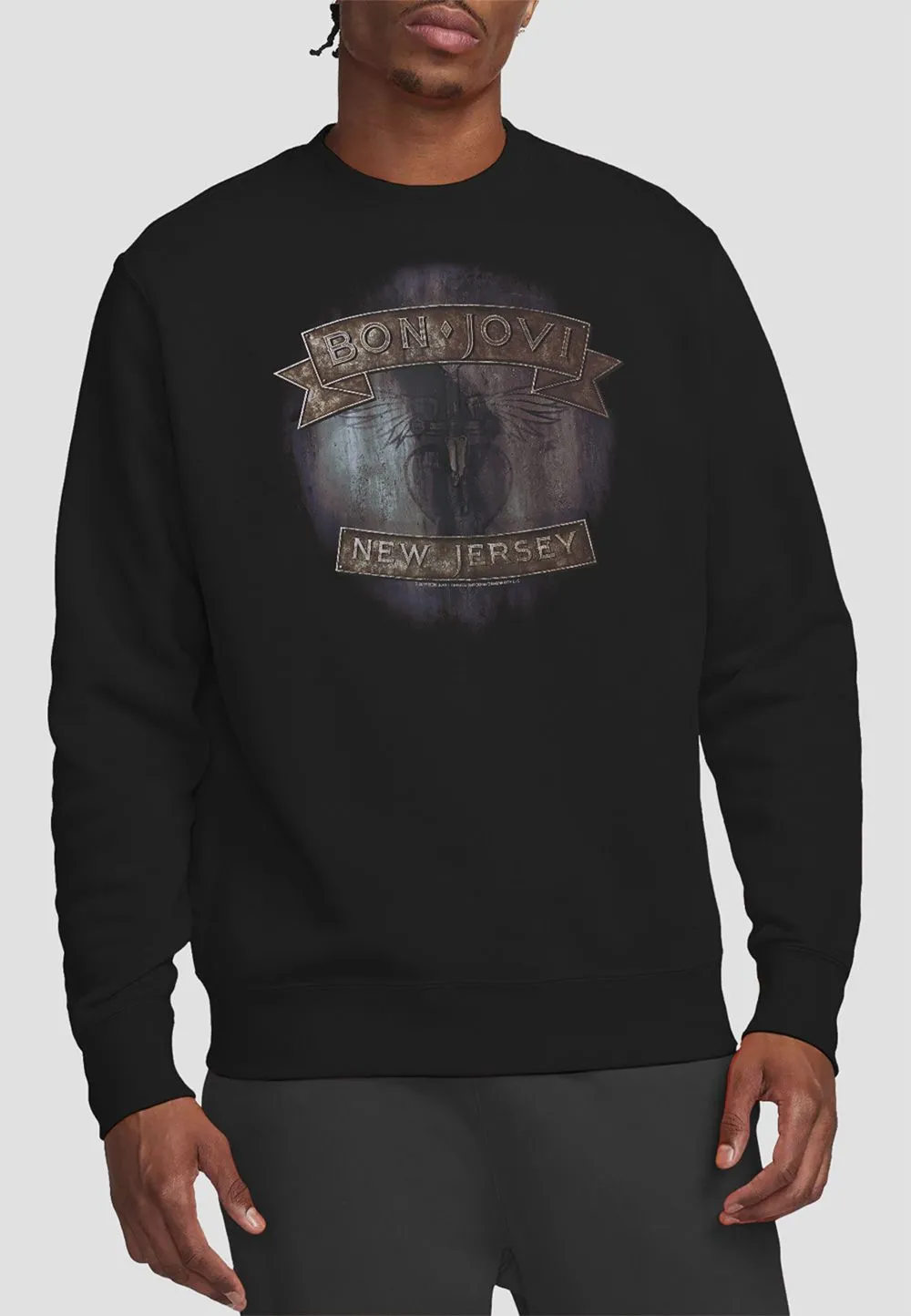 Bon Jovi New Jersey Sweatshirt, Black