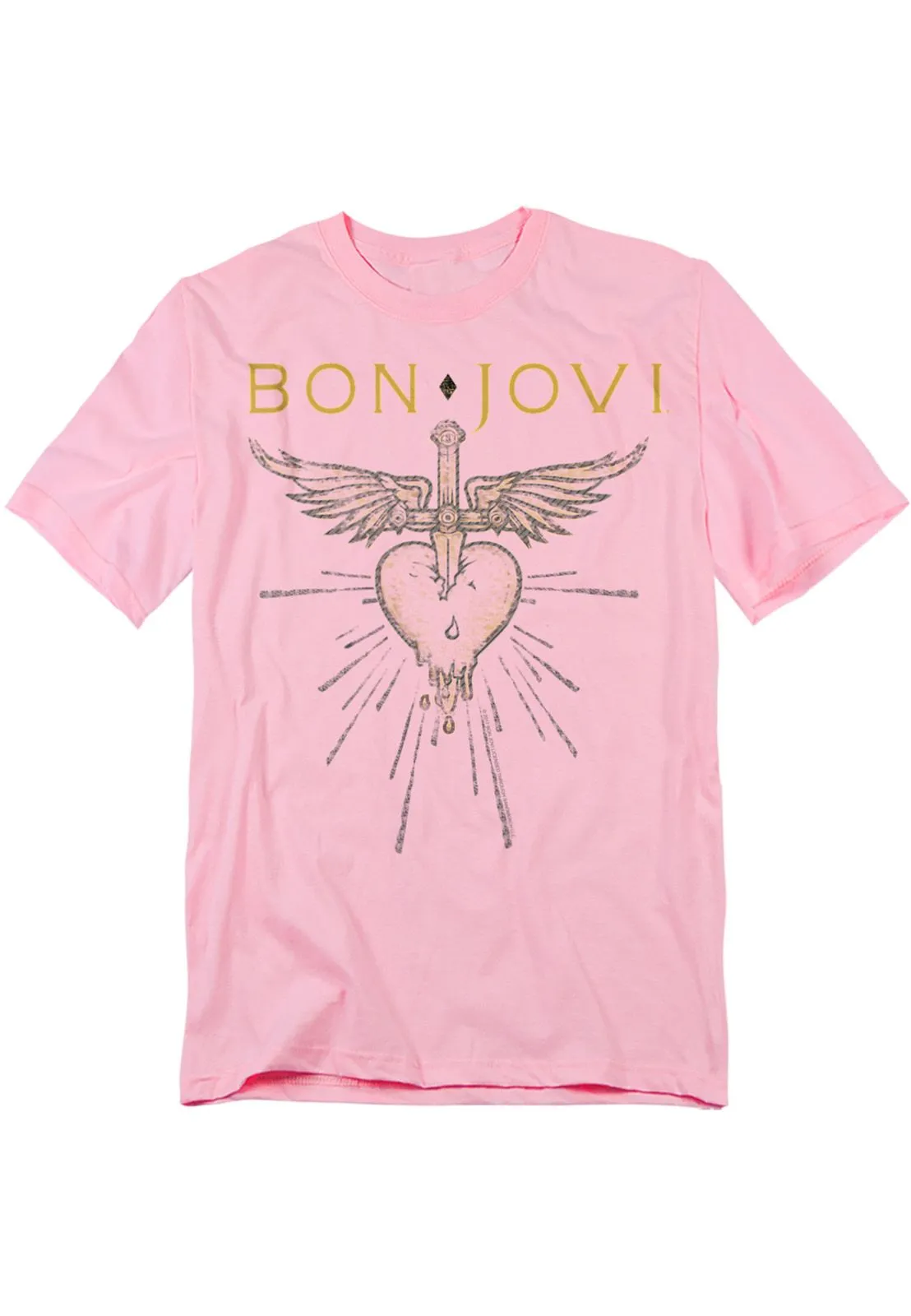 Bon Jovi Greatest Hits T Shirt, Pink
