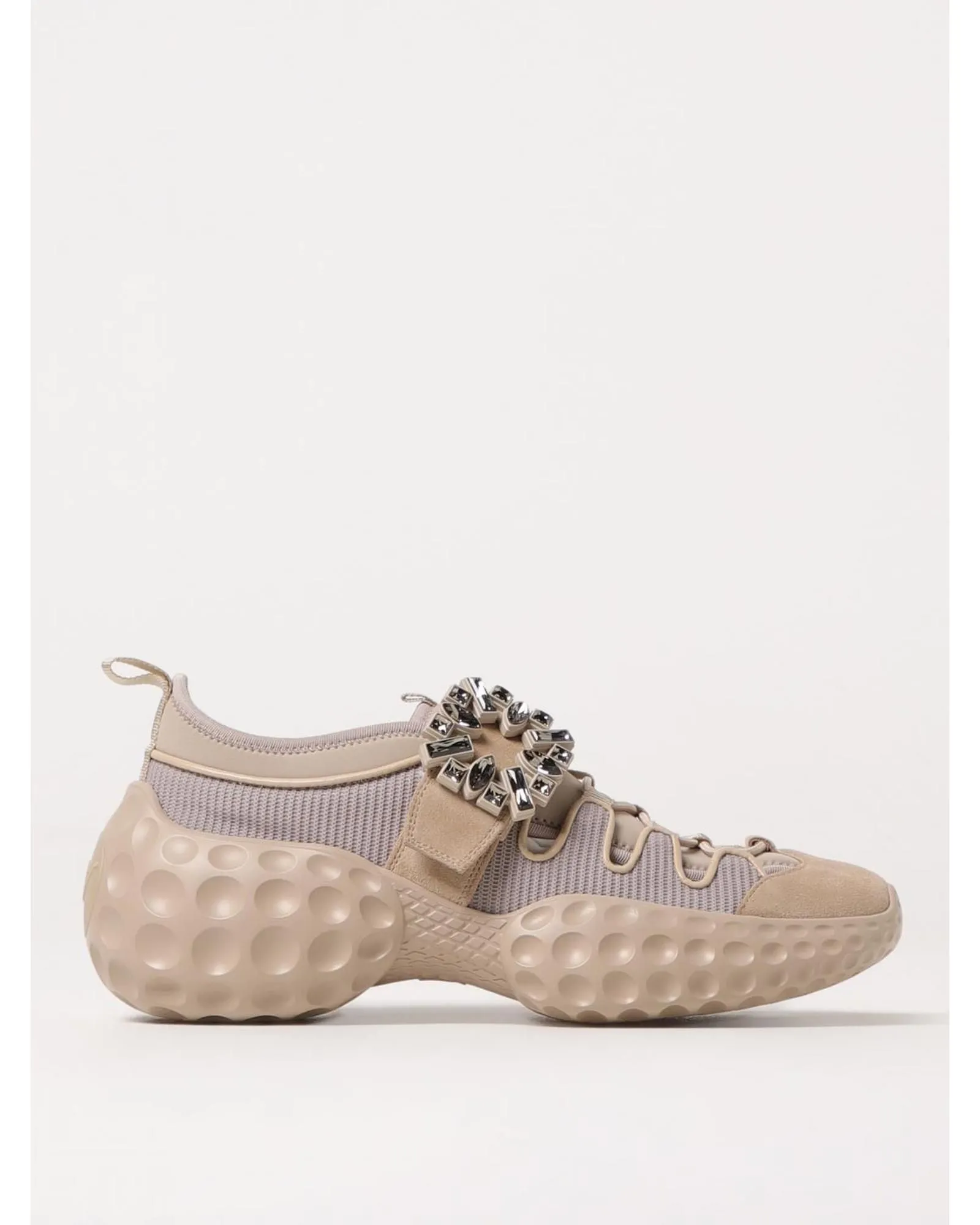 Viv Run Sneaker Crystal Detail- Beige