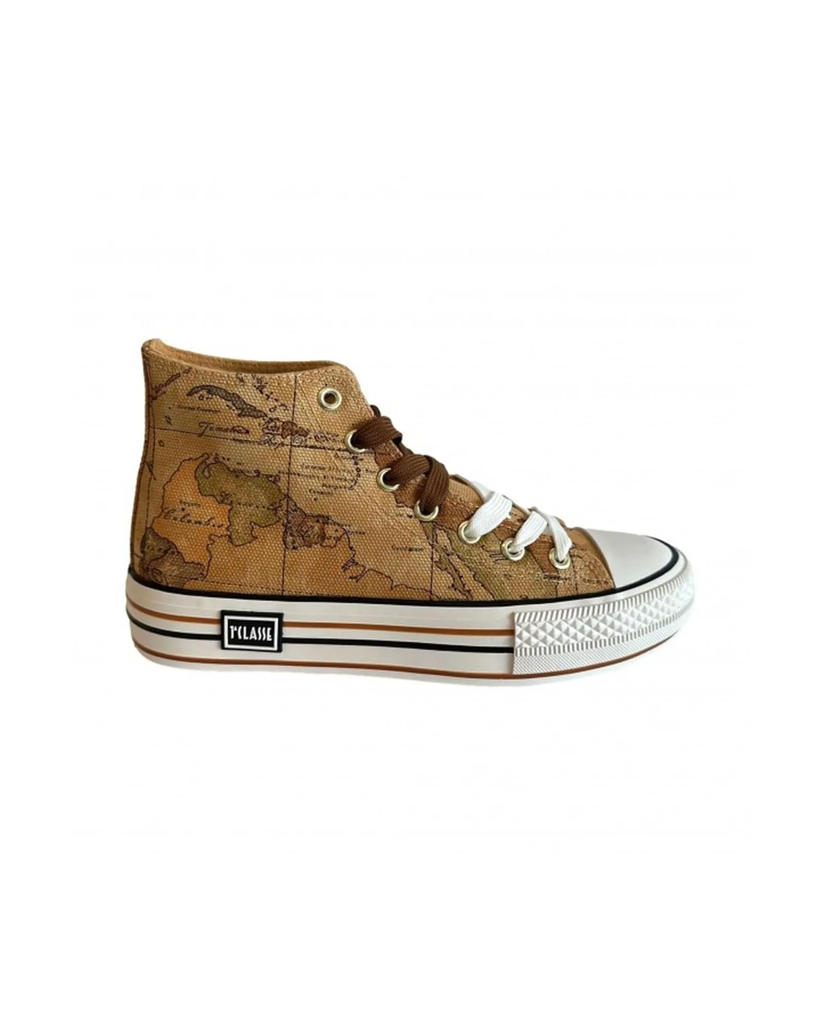 Geo Classic HighTop Sneakers- Beige