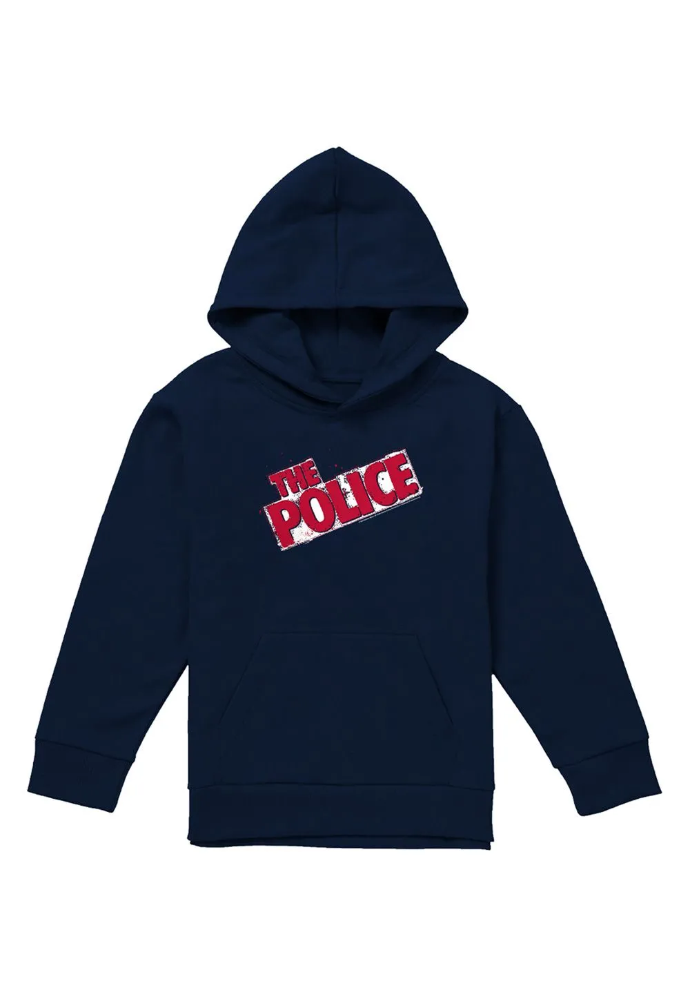 The Police Square Logo Youth Kids Pull-Over Hoodie, Navy