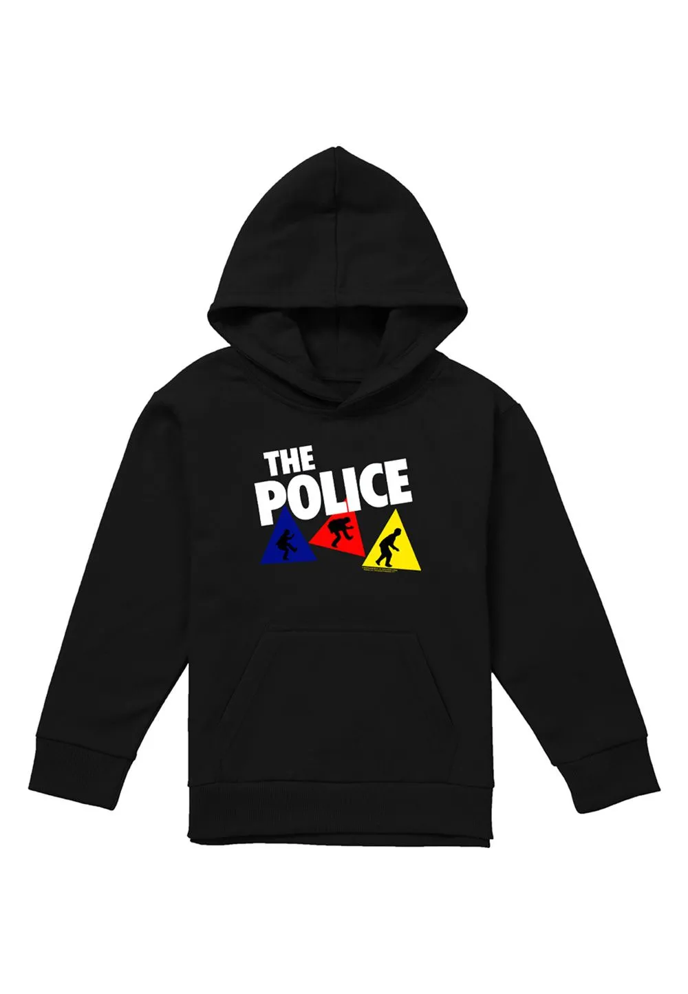 The Police Dancing Triangles Youth Kids Pull-Over Hoodie, Black