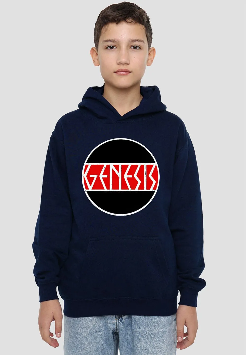 Genesis Circle Logo Youth Kids Pull-Over Hoodie, Navy