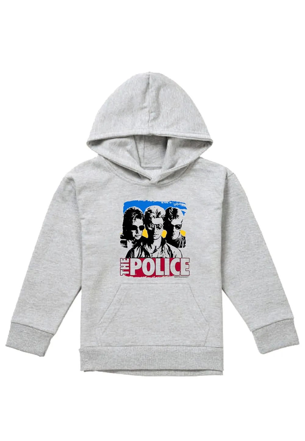 The Police Sunglasses Graphic Youth Kids Pull-Over Hoodie, Athletic Heather