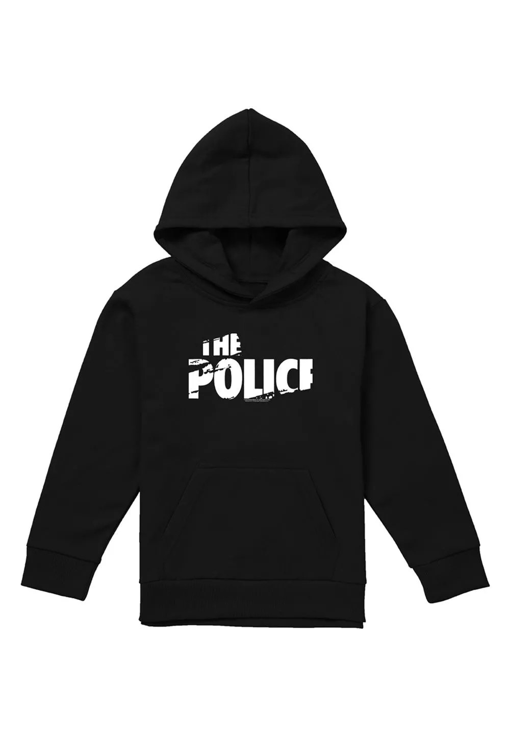 The Police Torn Stripe Logo Youth Kids Pull-Over Hoodie, Black