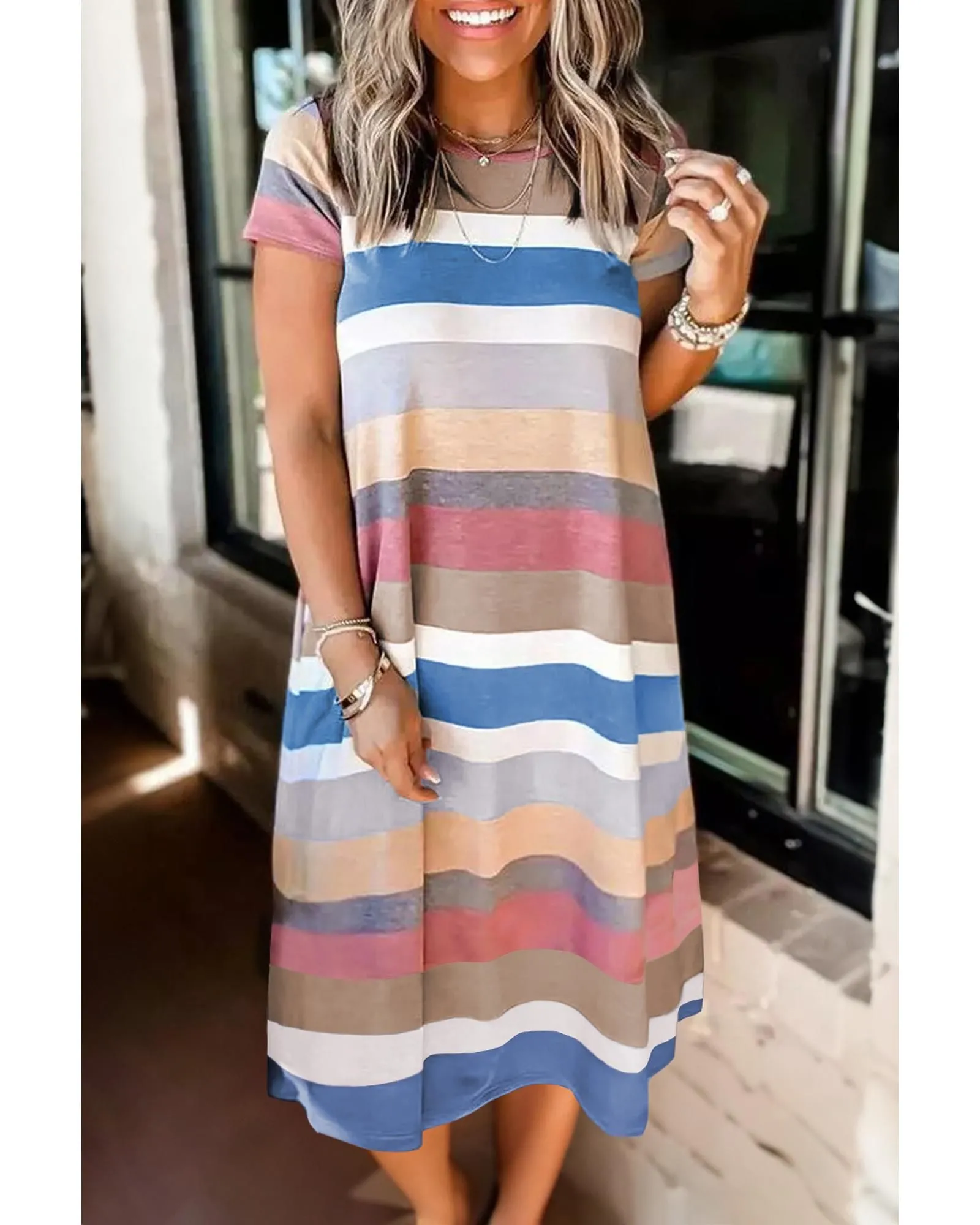 Striped T-Shirt Dress