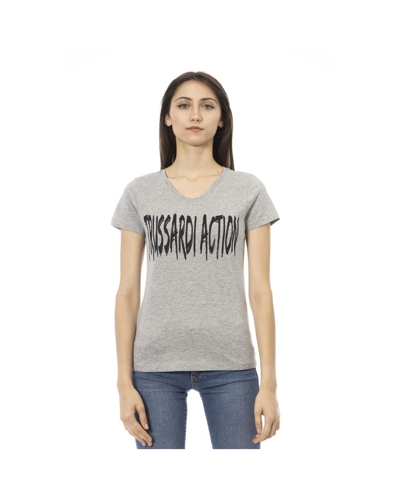 VNeck TShirt TR24174- Gray T-Shirts