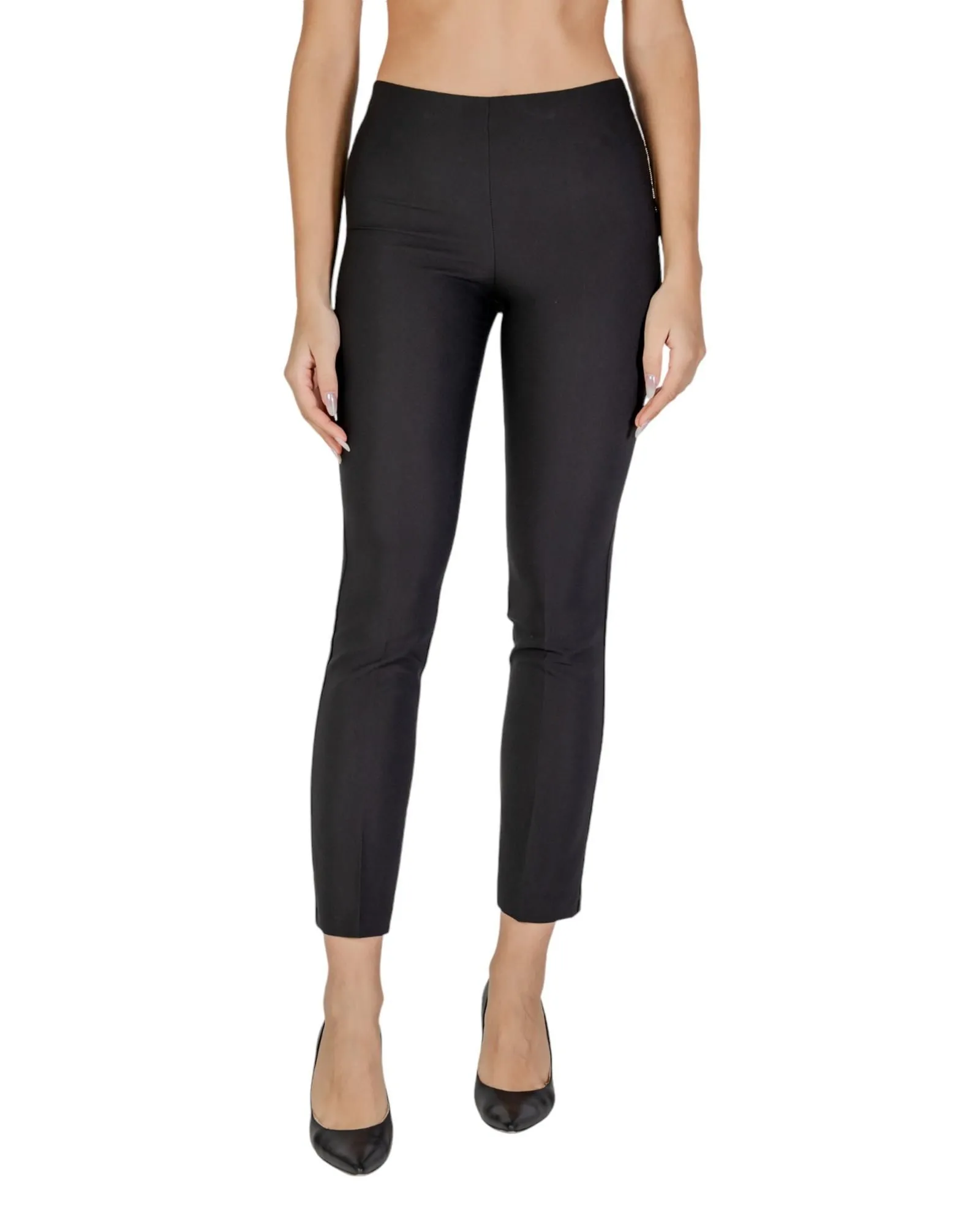 Straight Leg Trousers- Black