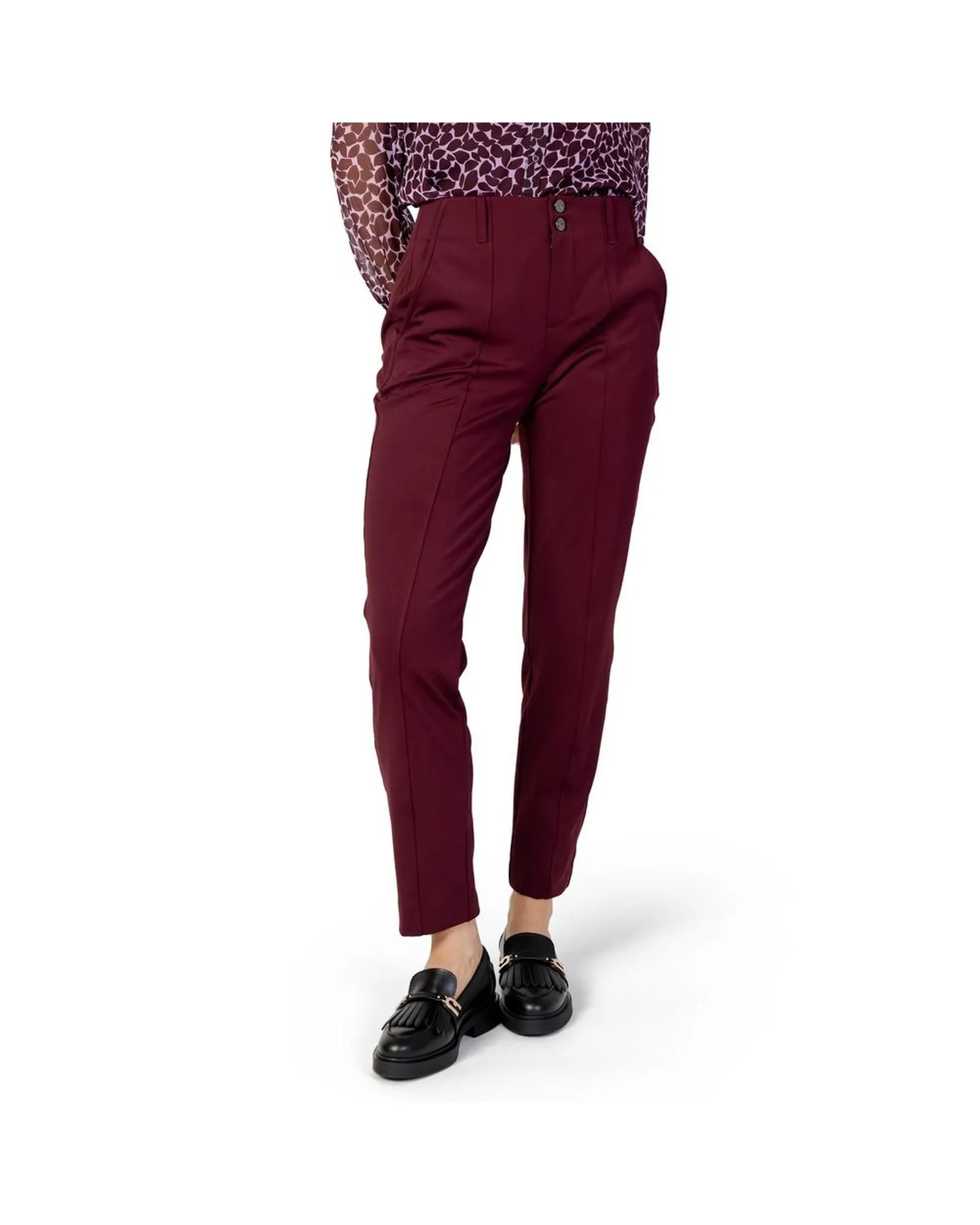 Straight Leg Pants- Bordeaux Jeans