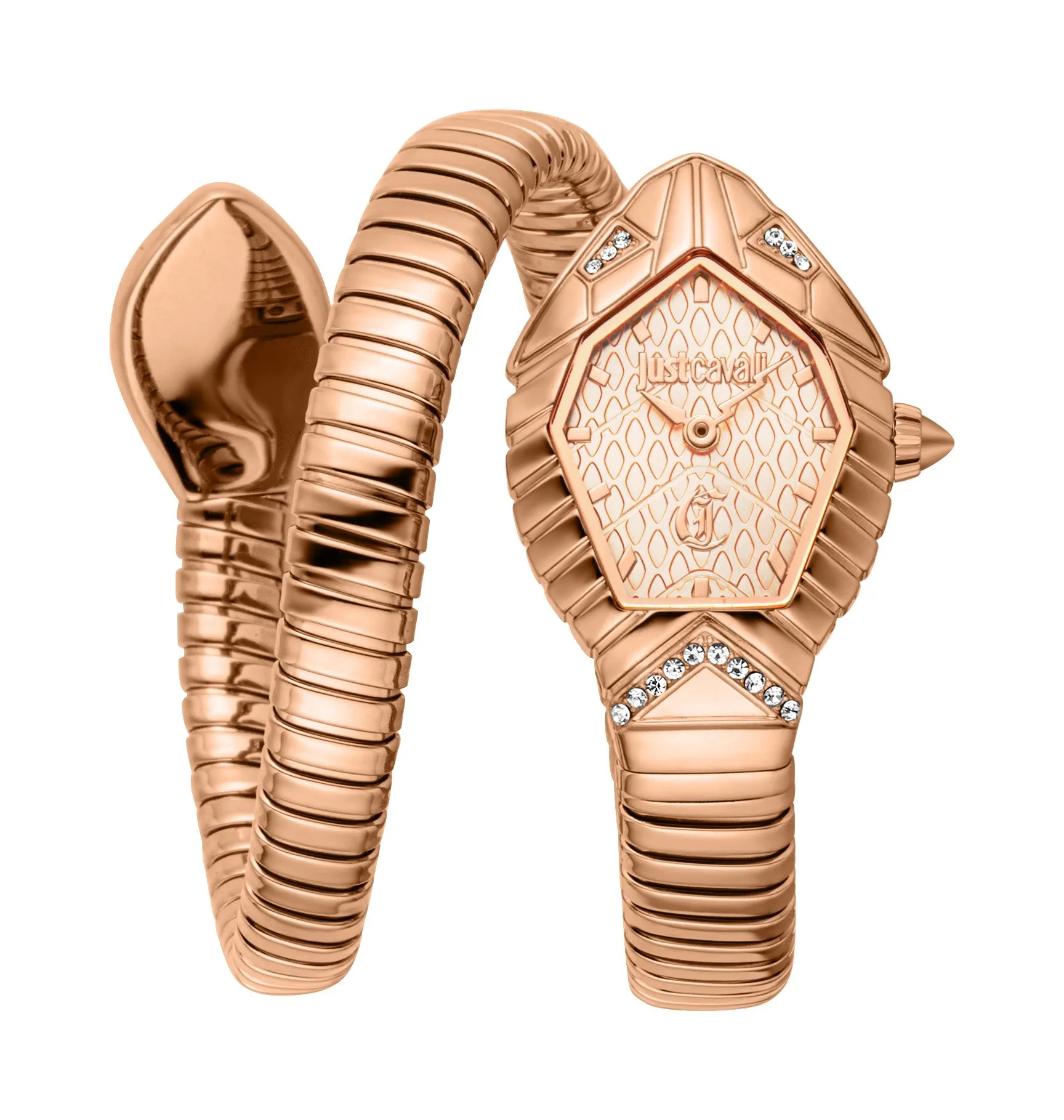 Signature Snake Lirica Fashion Watch – Rose Gold MOP JC1L357M0045