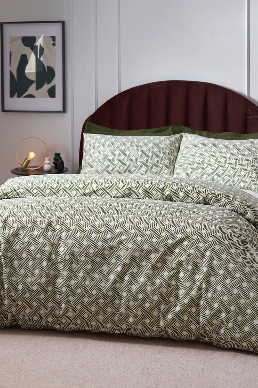 Alexah Abstract Geometric Cotton Rich Duvet Cover Set