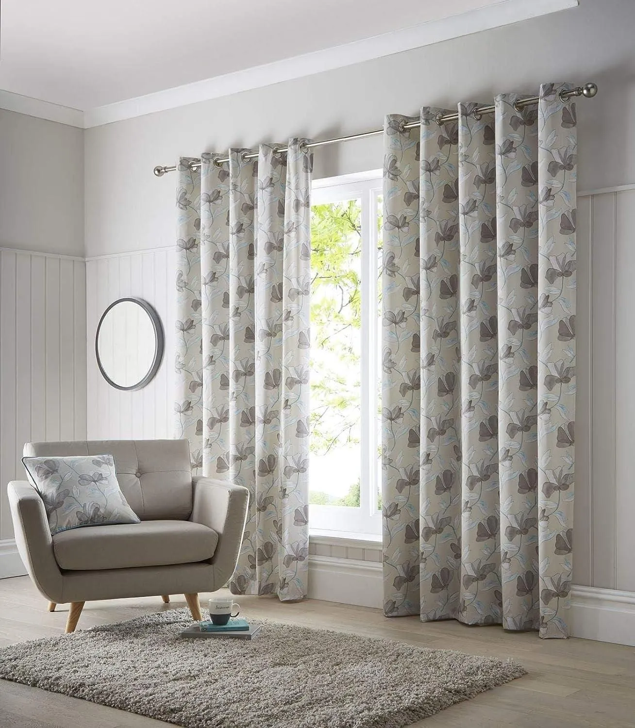 Springfield Floral Ring Top Curtains