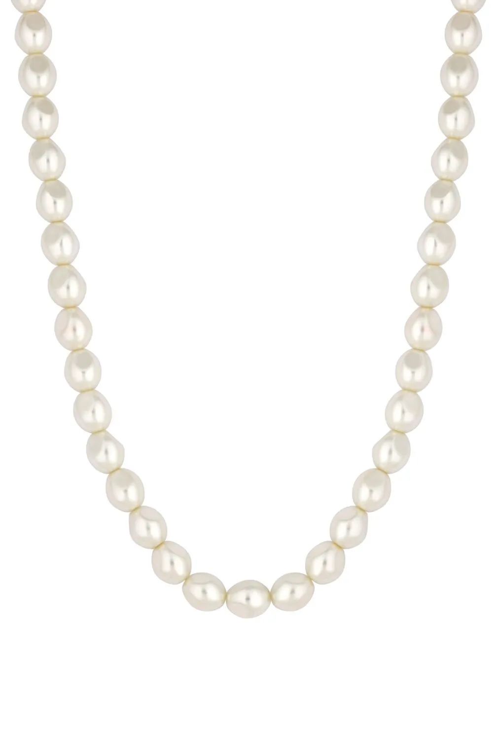 Cream Pearlised Baroque 16" Necklace