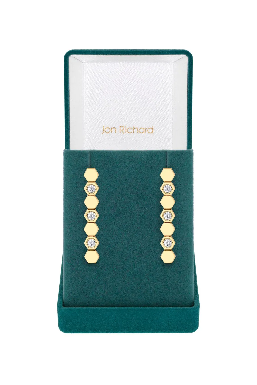 Gold Plated And Cubic ZirconiaTennis Earrings - Gift Boxed