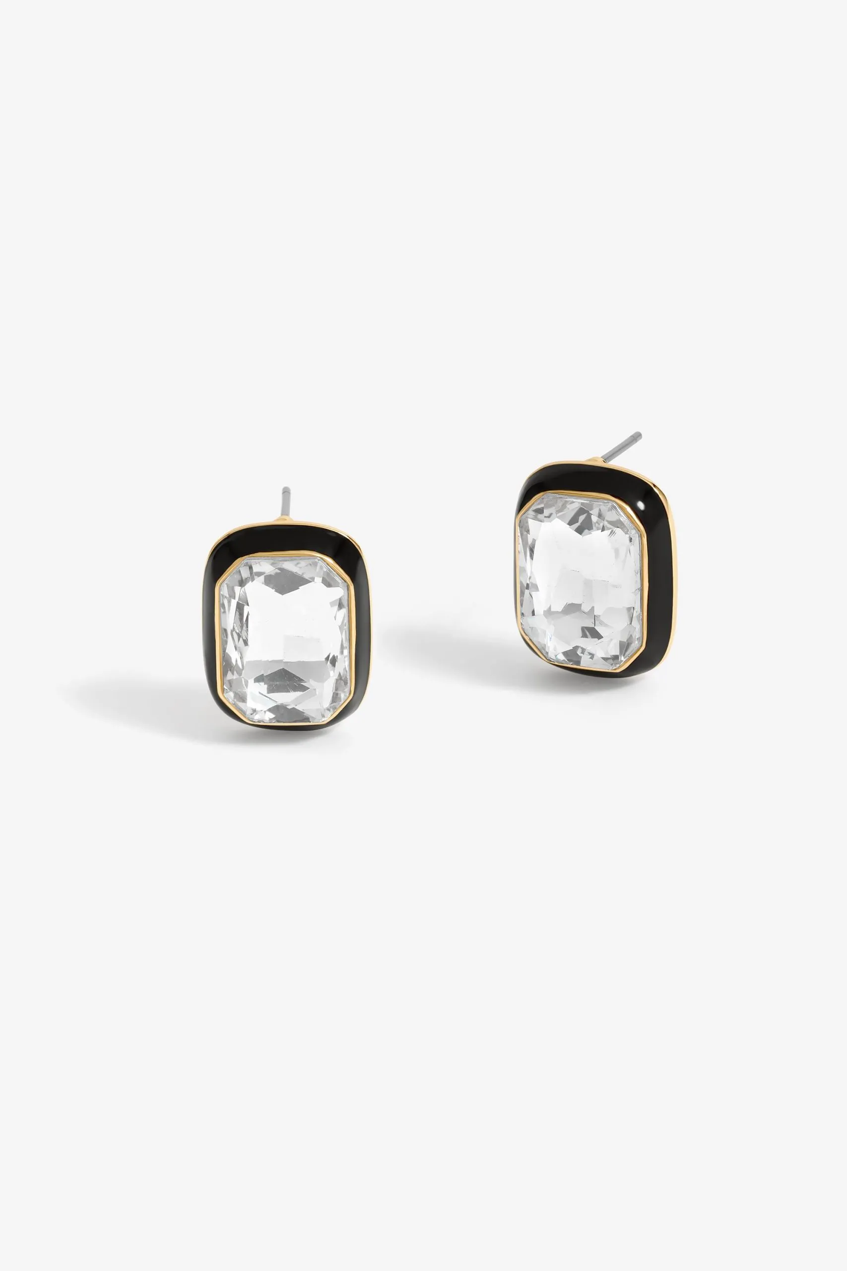 Crystal And Enamel Statement Earrings