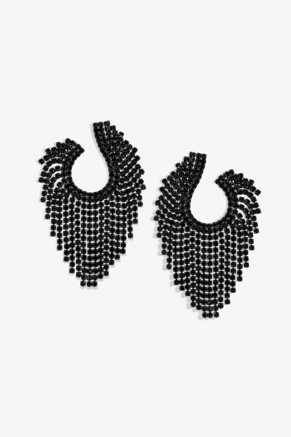 Jet Open Statement Earrings