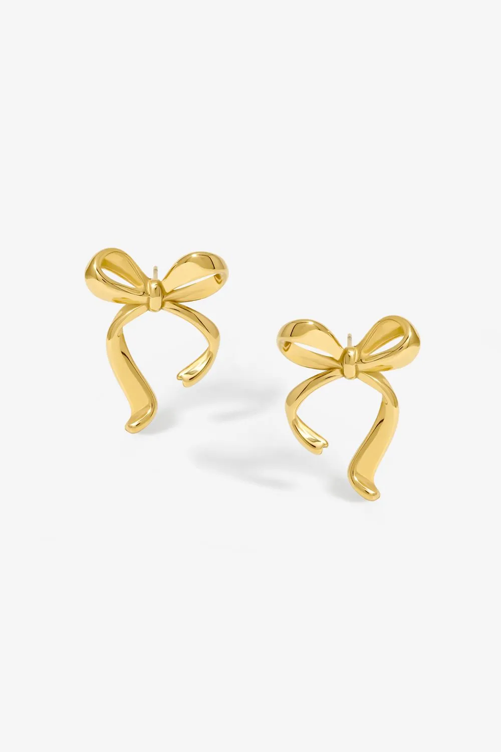 Gold Plated Vintage Bow Earrings
