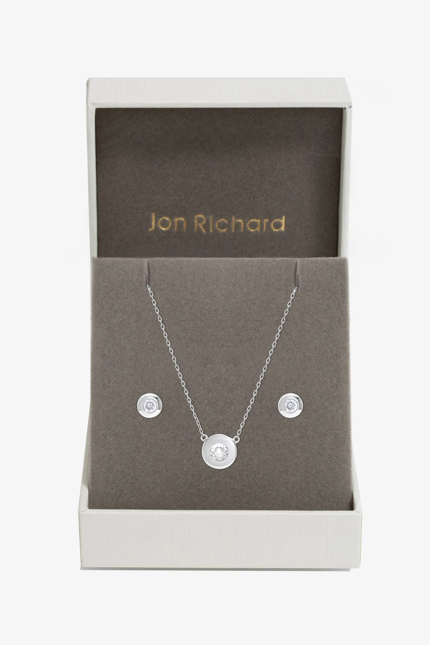 Silver Plated and Crystal Besel Set - Gift Box