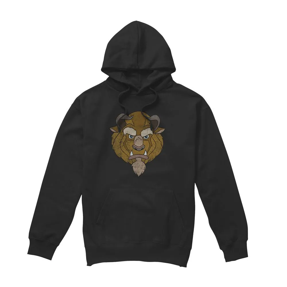 Beauty and the Beast Beast Head Mens Hoodie Black
