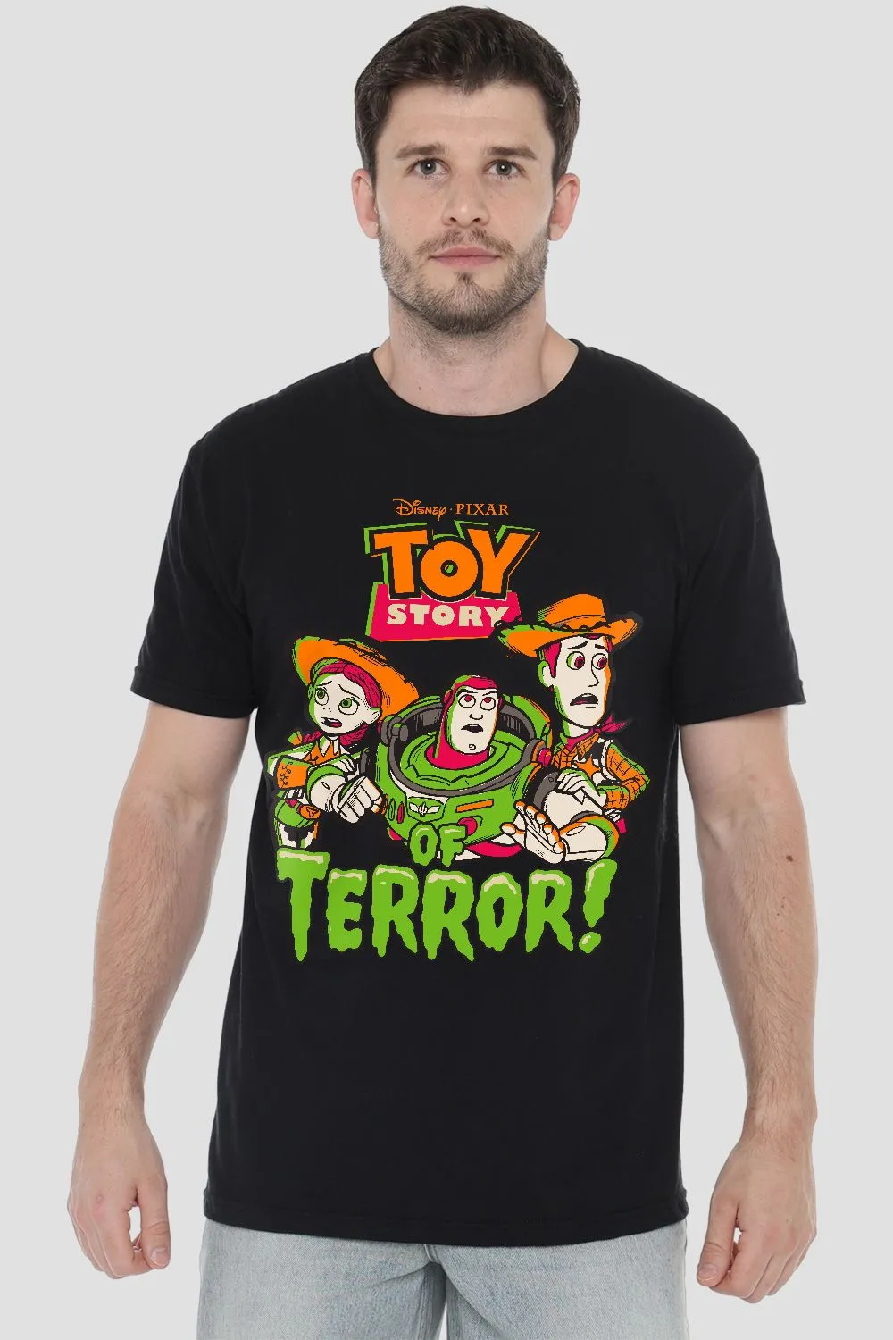 Toy Story Group Terror Mens T-Shirt Black