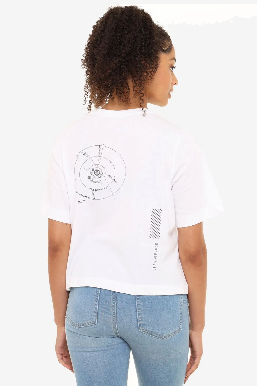 Planet Graph Boxy Crop T-shirt