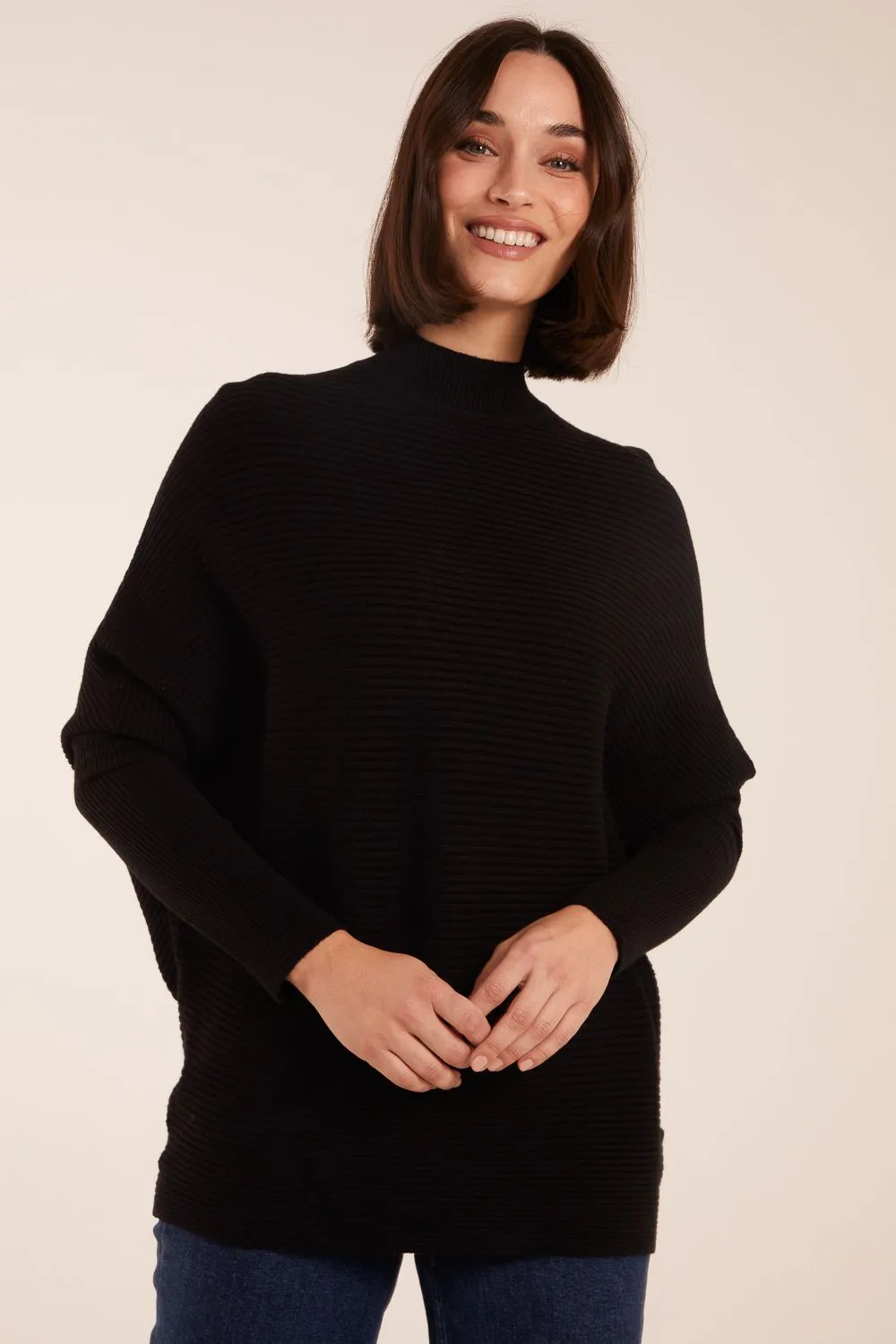 Ribbed Batwing Jumper