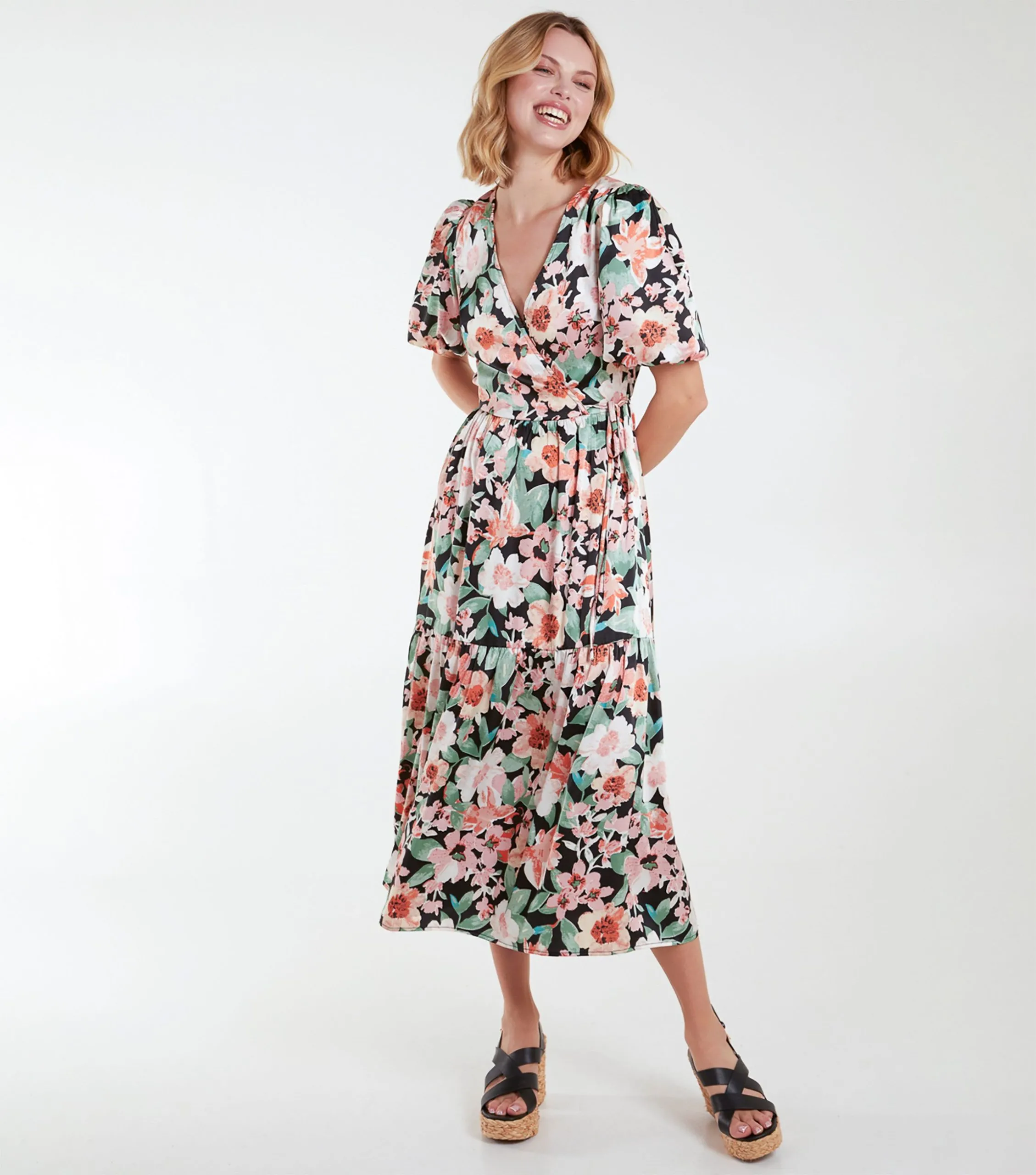 Oversized Wrap Smock Dress