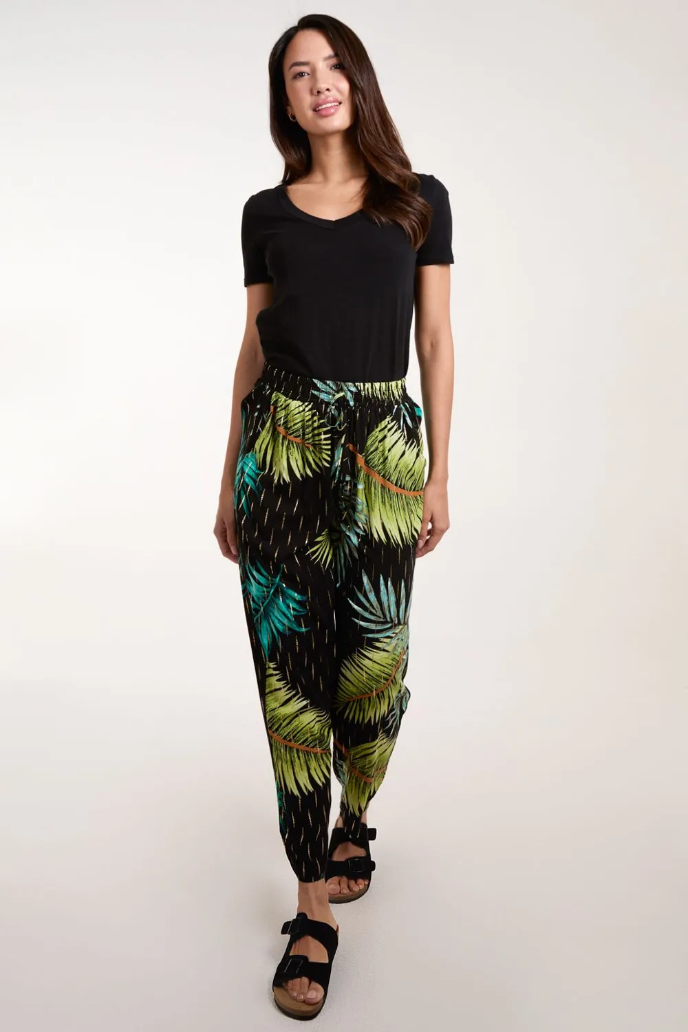 Palm Print Trousers