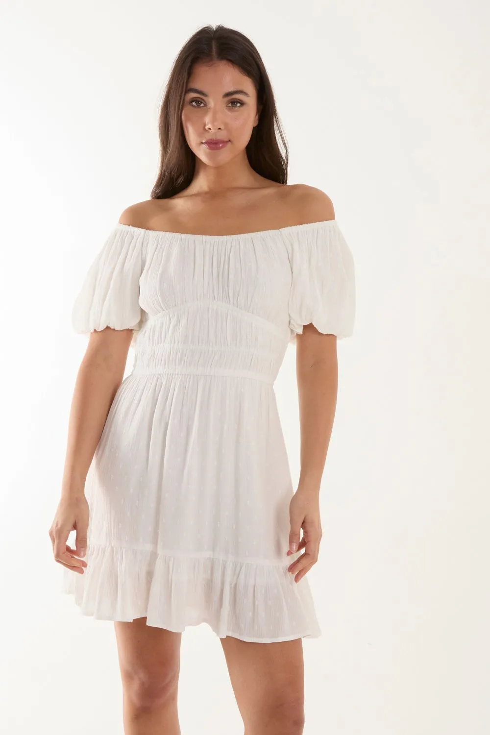 Puff Ball Mini Dress