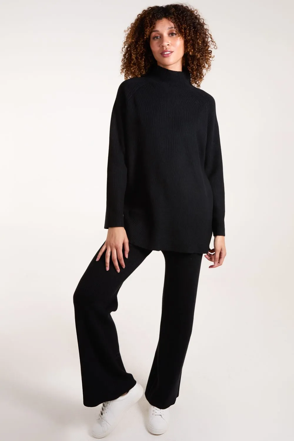 Ribbed High Neck Co-Ord Set