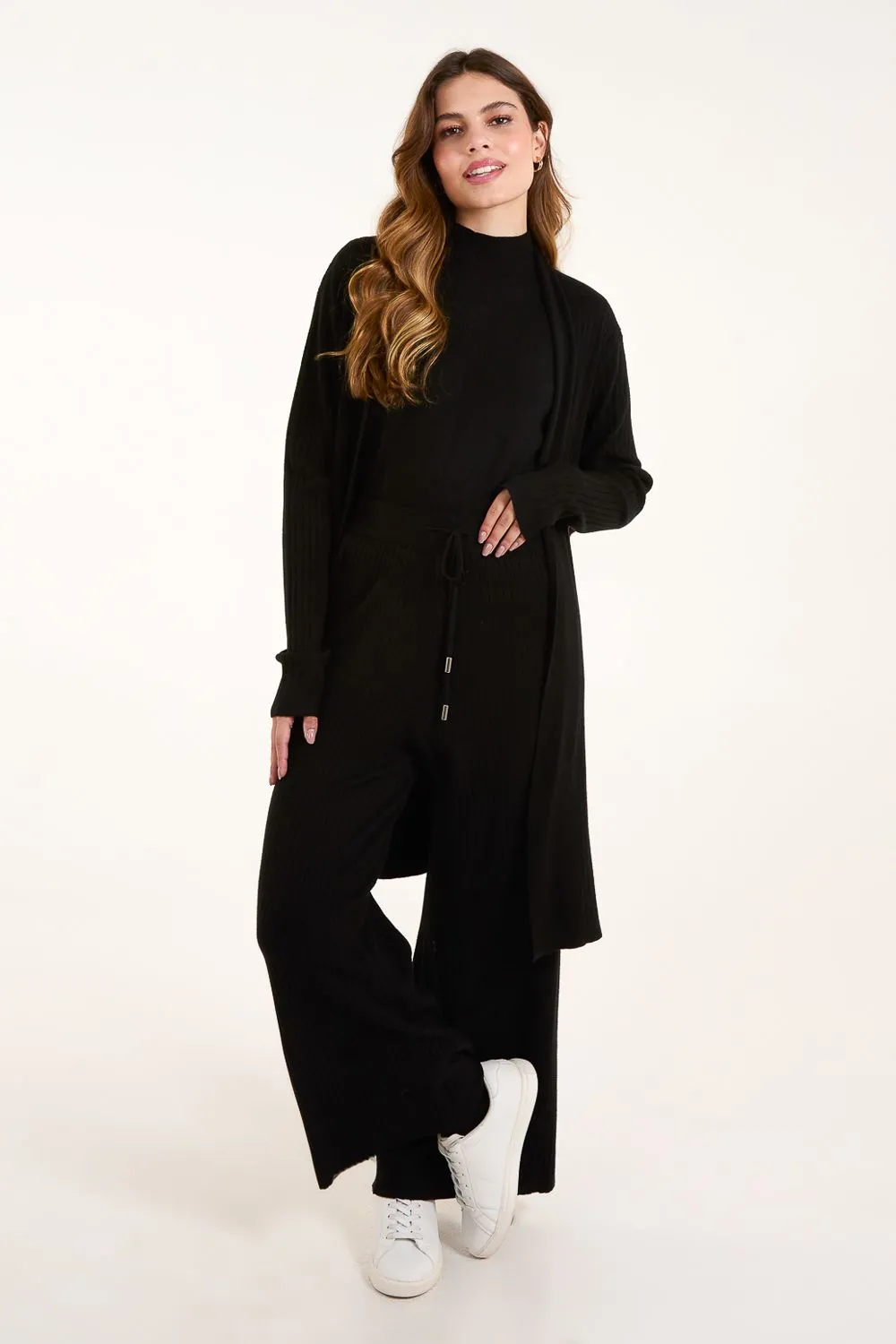 Three Piece Cardigan Trousers Set