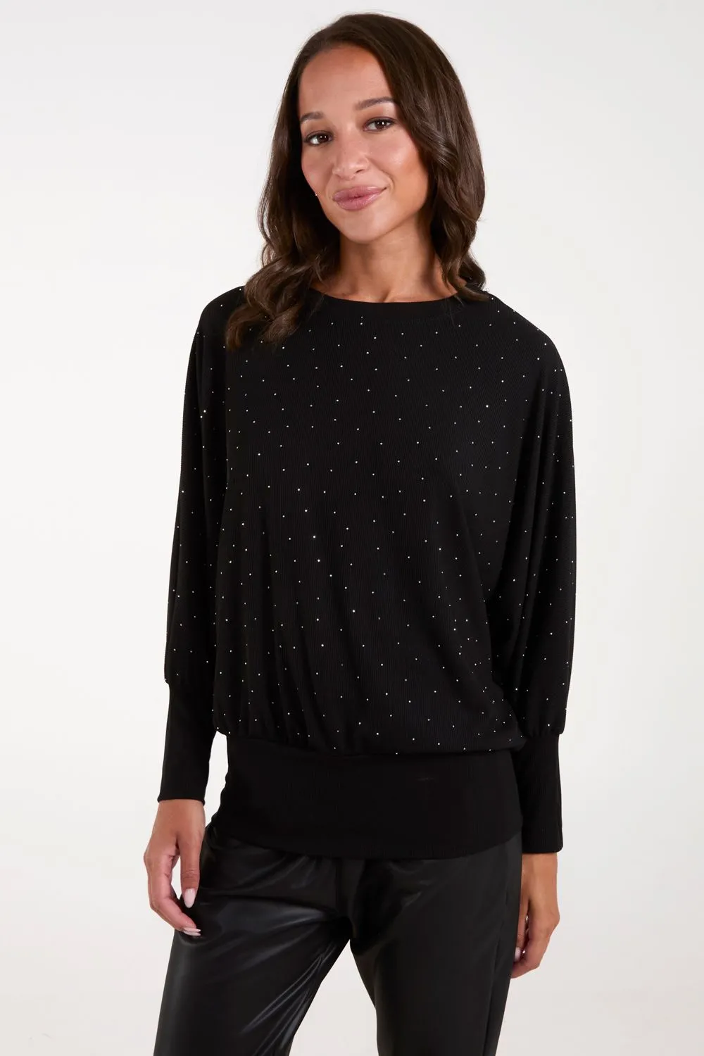 Batwing Top With Diamantes