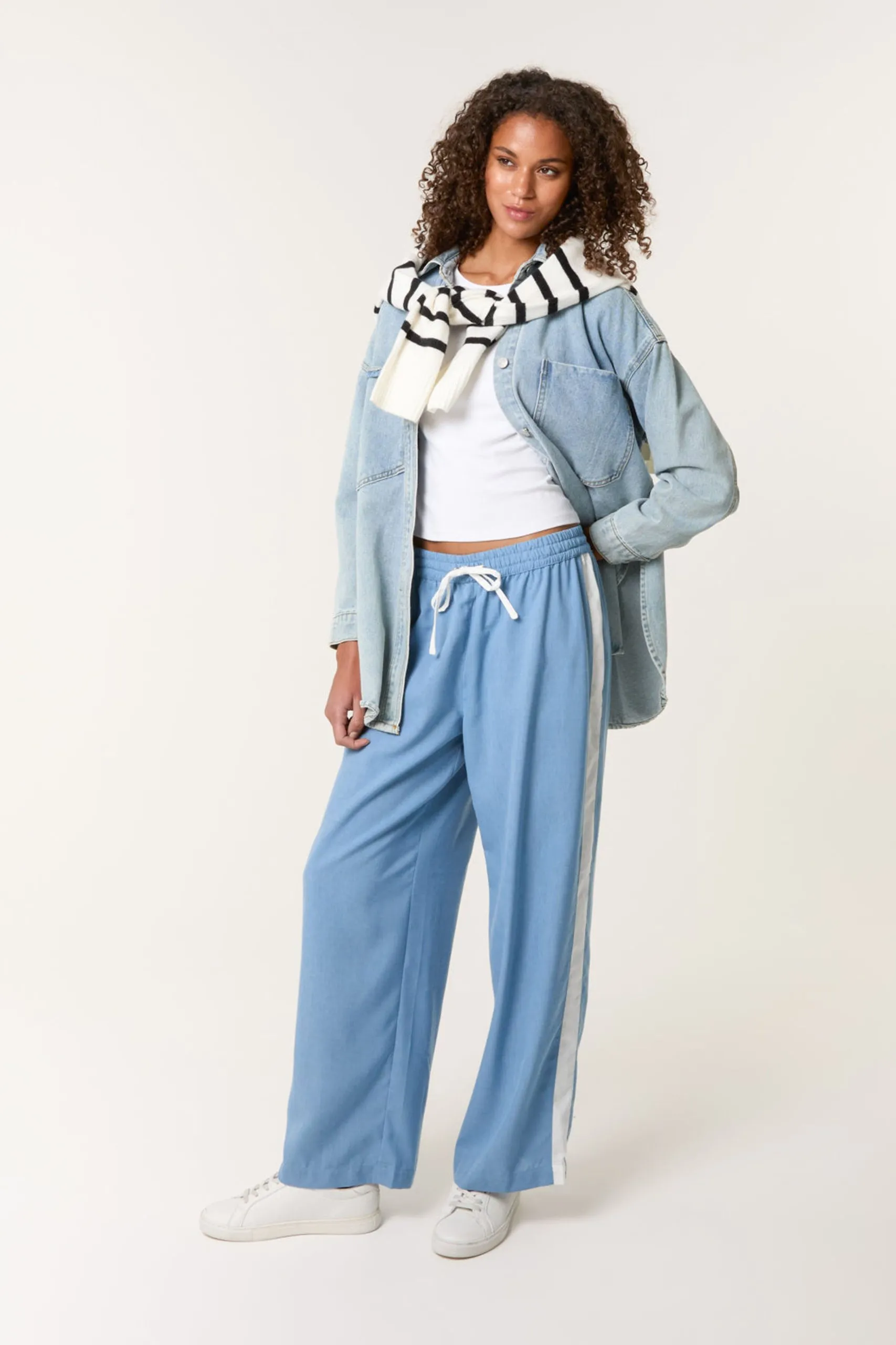 Blue Side Stripe Trouser
