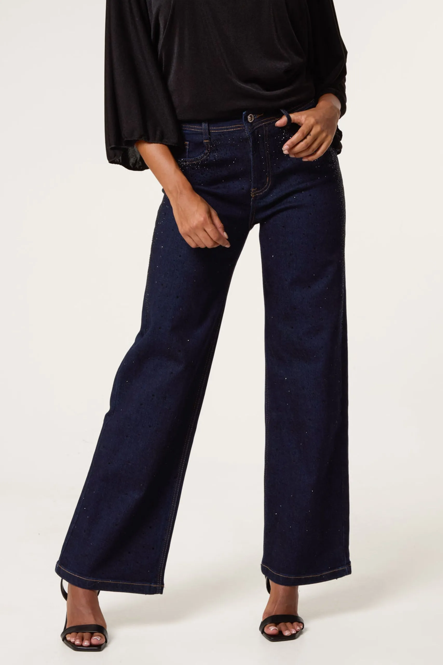 Light Blue Rhinestone Jeans