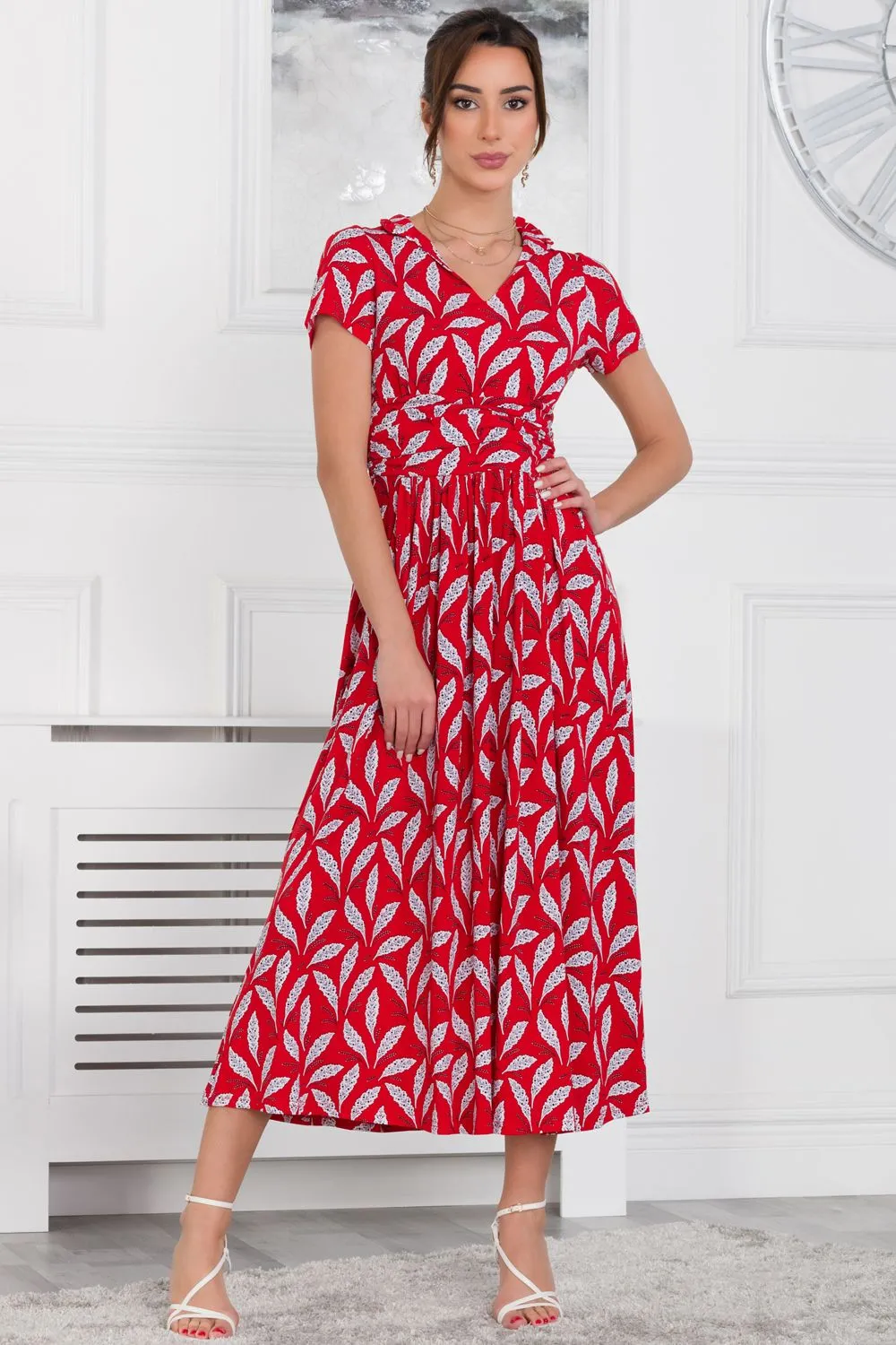 Mabrouka Stand Neck Maxi Dress