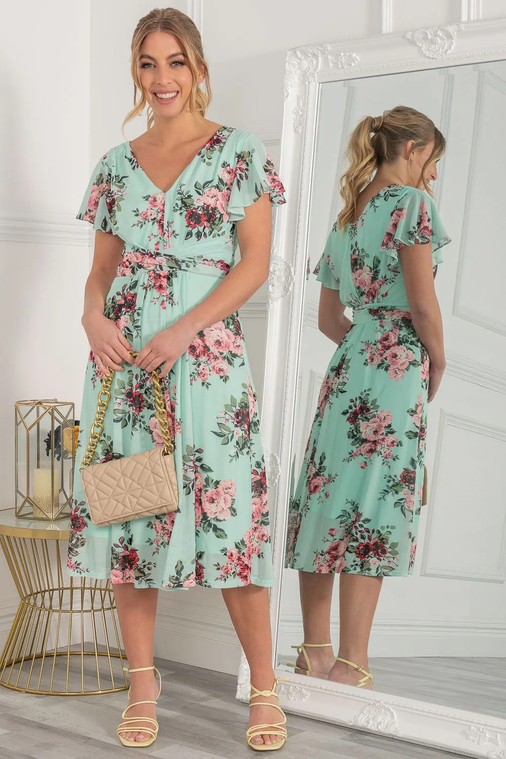 Bethany Mesh Midi Dress