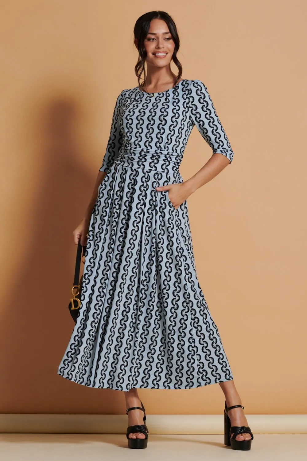 Cierra 3/4 Sleeve Maxi Dress