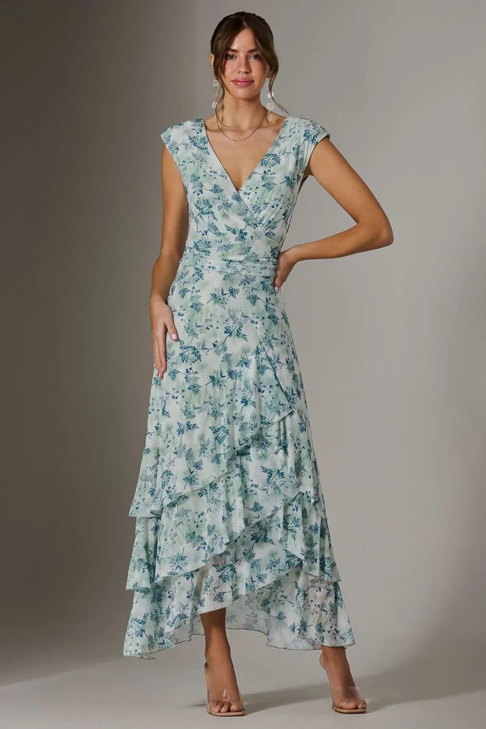 Sleeveless Ruffle Midi Dress