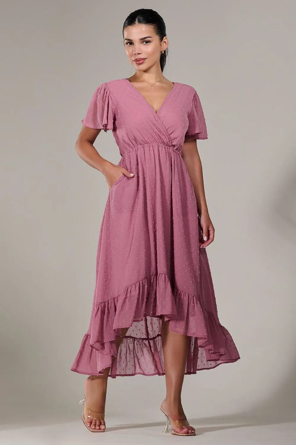 Petite High-Low Midaxi Dress