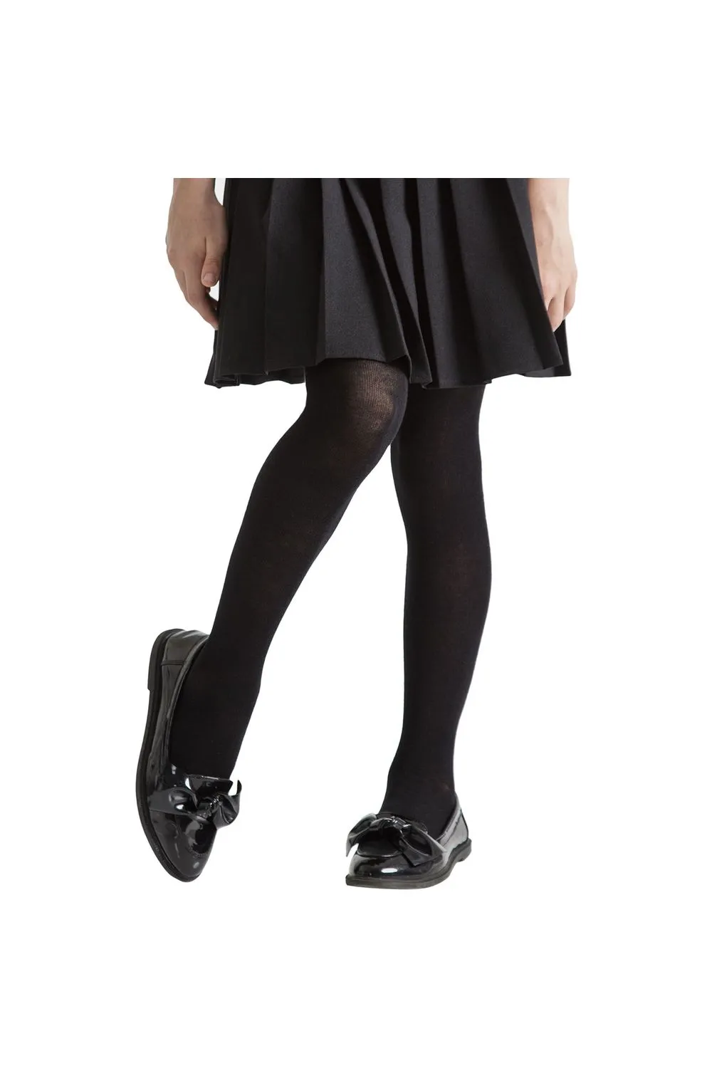 1 Pair Plain Bamboo Tights with Smooth Toe Seams