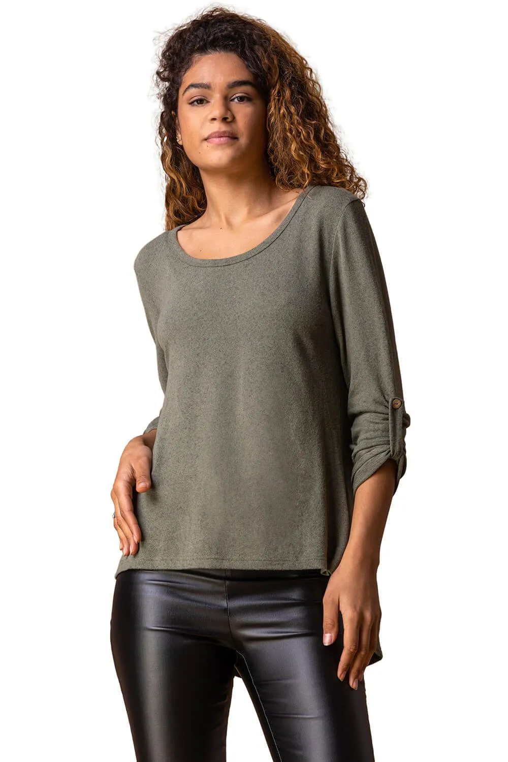 Bow Back Detail Stretch Top