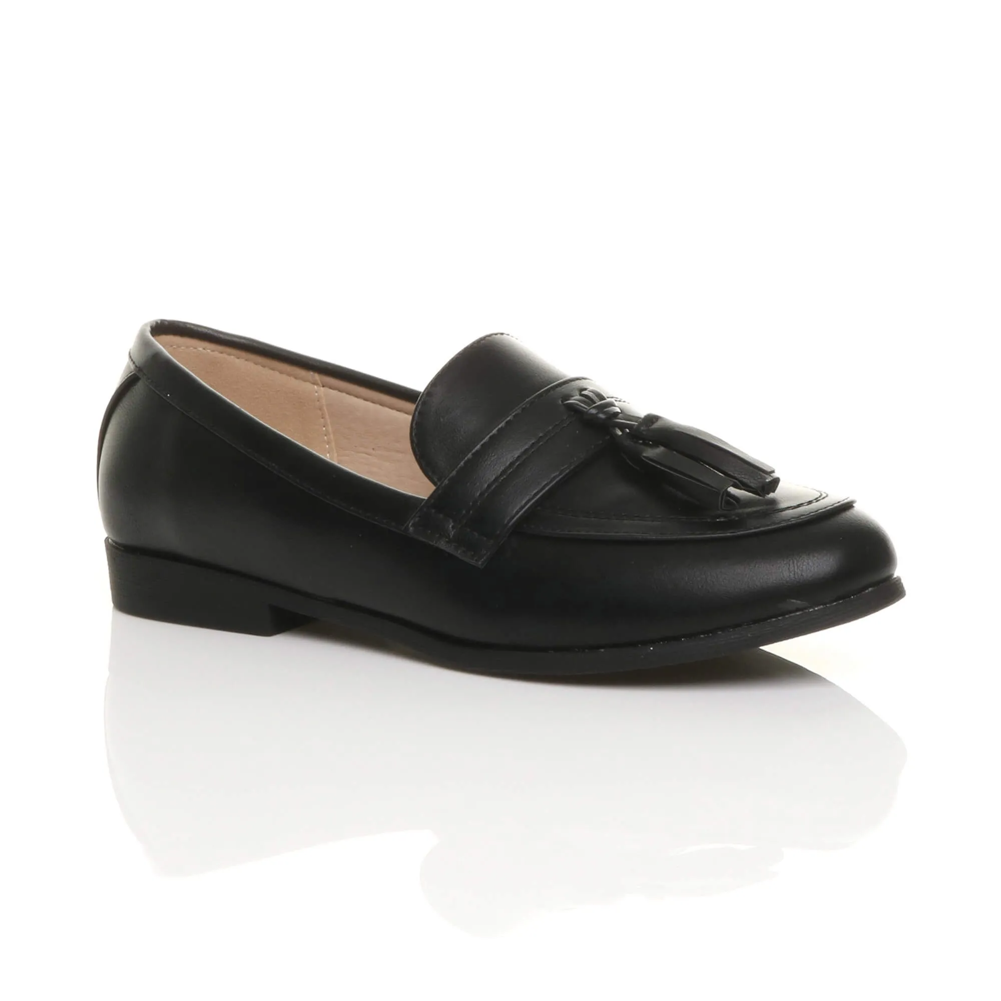 Flat  Heel Flats Faux Leather Loafers