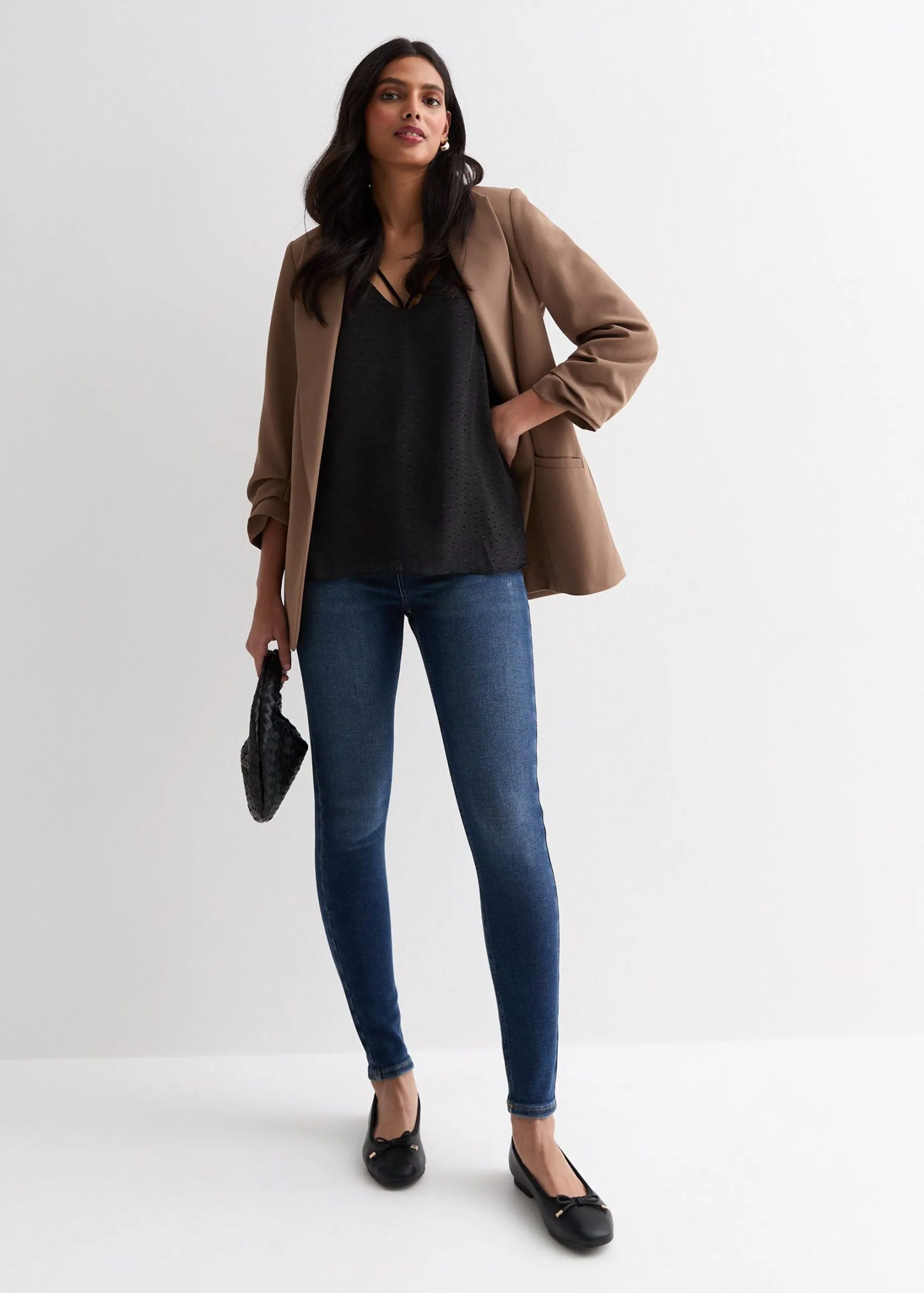 Black Dobby Chiffon Cami Top