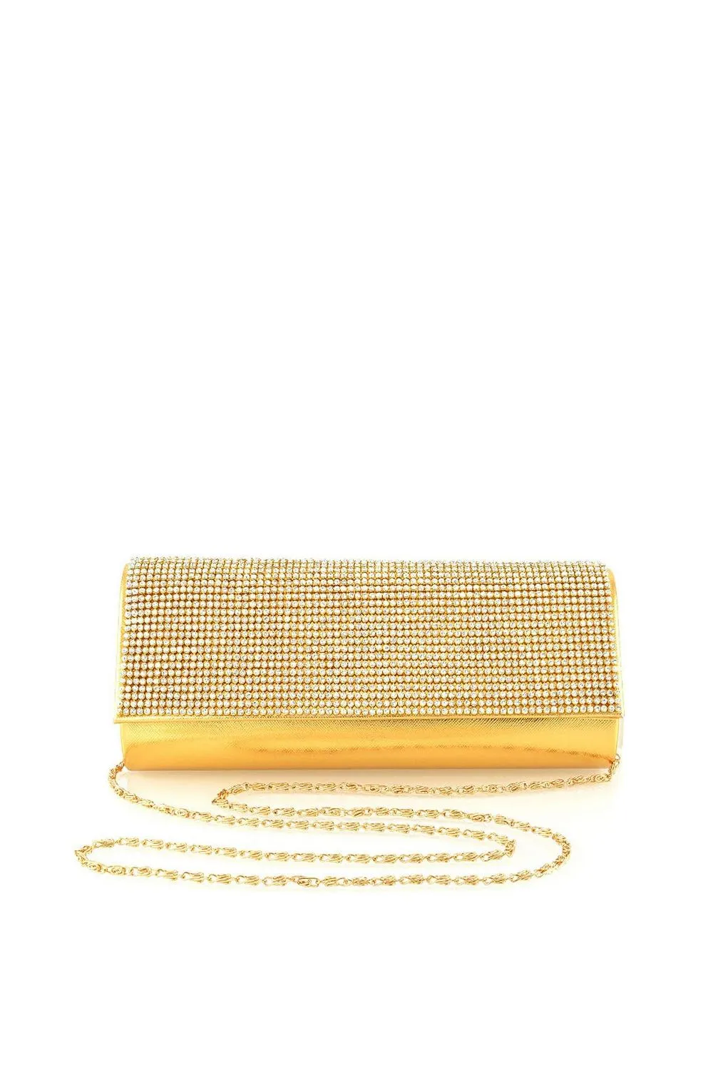 'Kaya' Shoulder Chain Strap Rhinestone Diamanté Clutch Bag