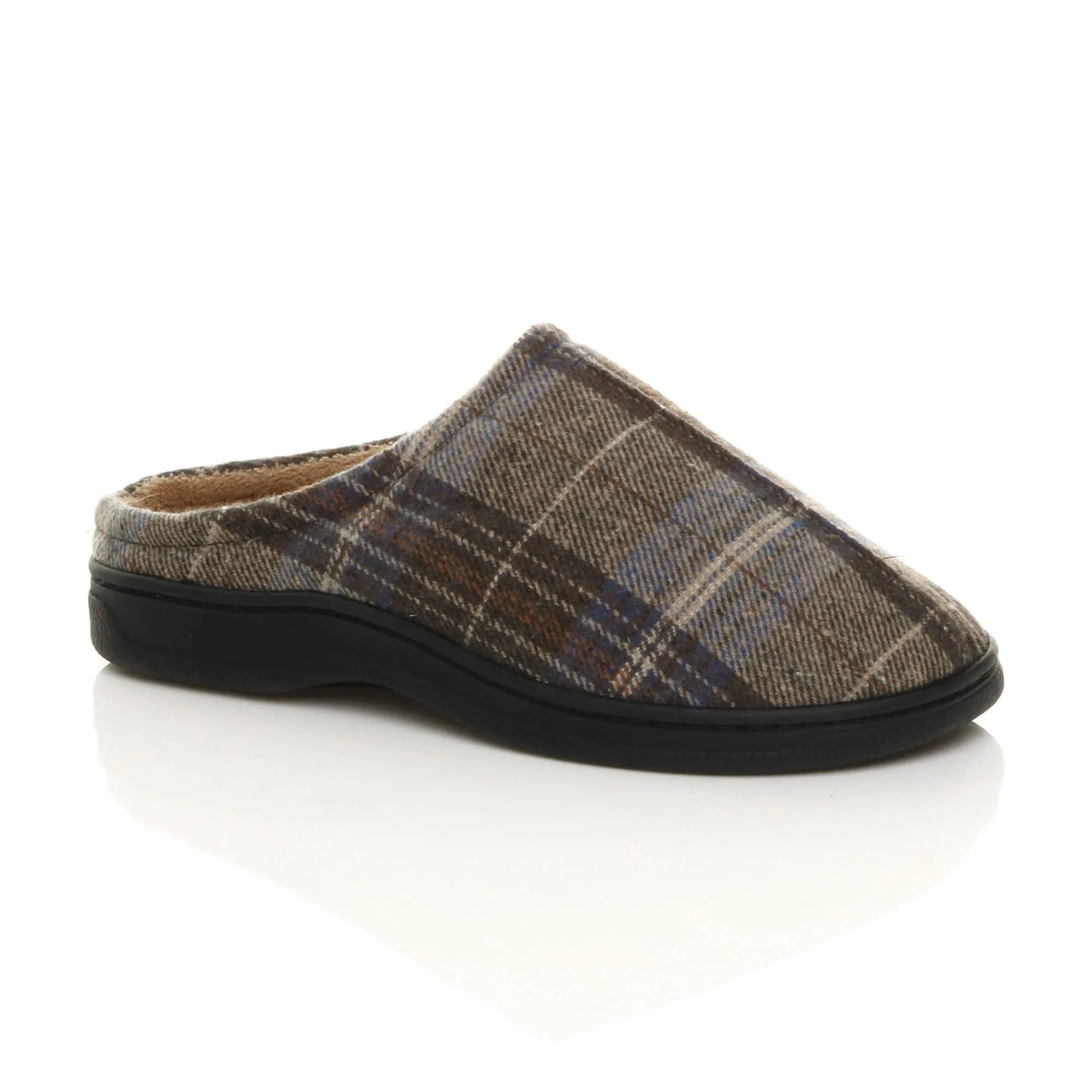 Flat  Heel House Shoes Tartan Slippers