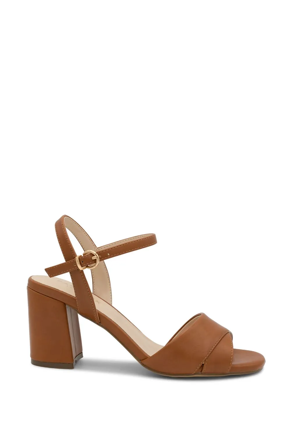Itzy High Block Heel Ankle Strap Sandals