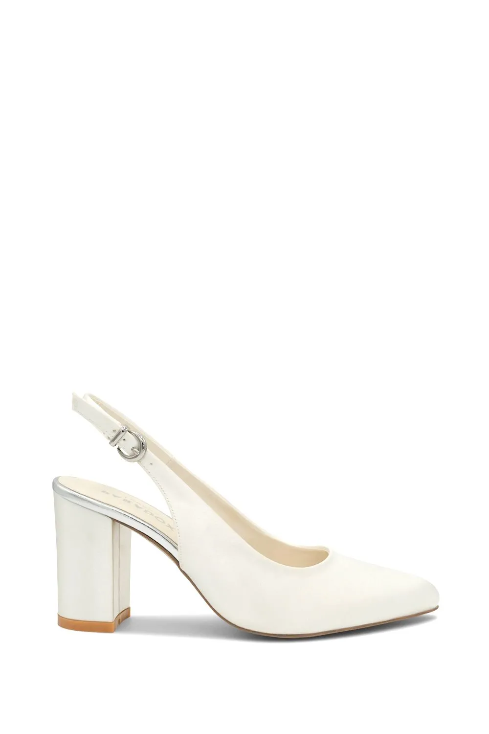 Dyebale Satin 'Alston' High Block Heel Sling Back