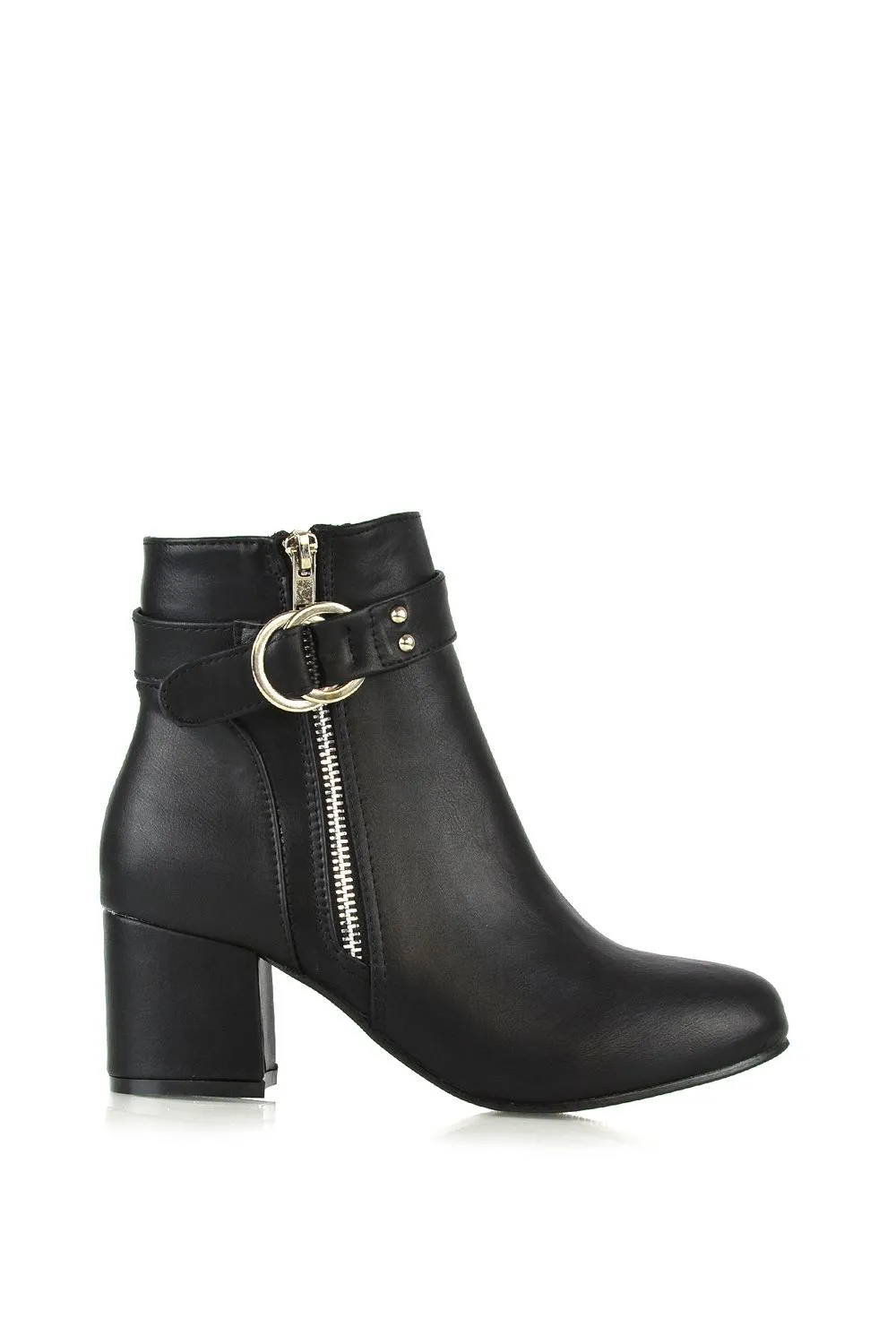 'Lakesha' Mid Block Heel Ankle Boots